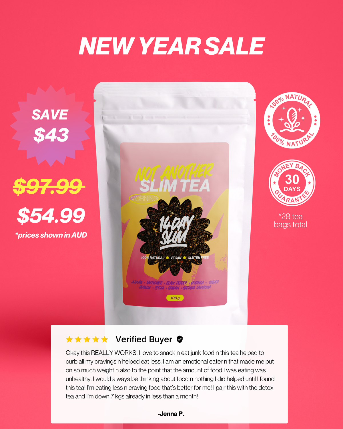 14 Day Slim Tea + FREE SHIPPING OVER $110